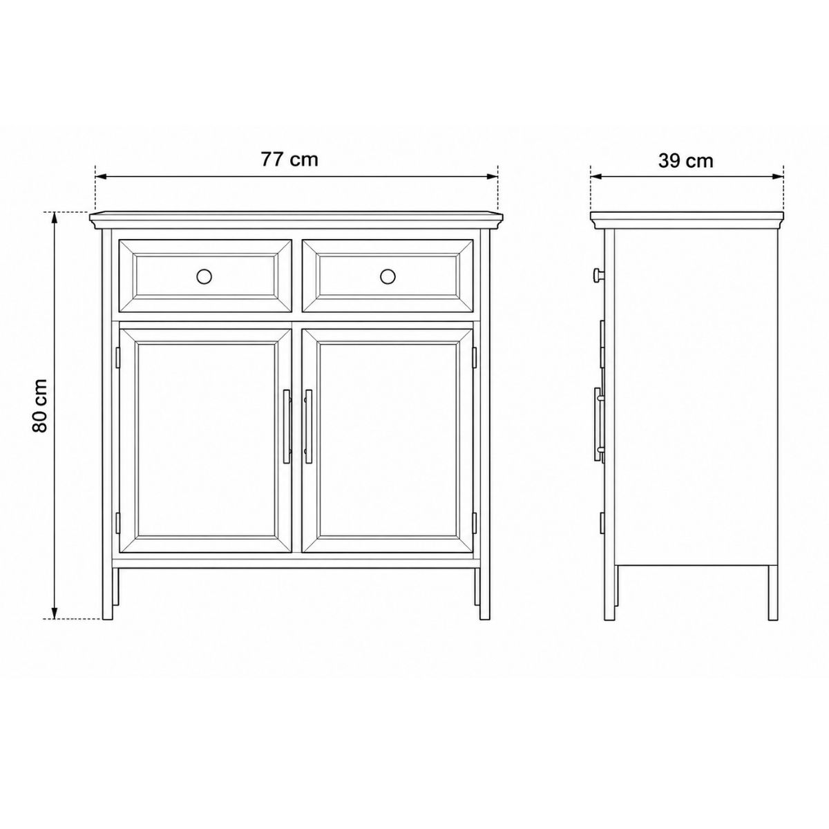 Mueble auxiliar NOA con 2 puertas y 2 cajones — imagen 4