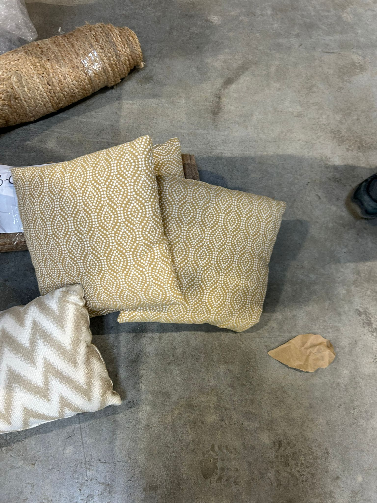 Set cojines estampado amarillo