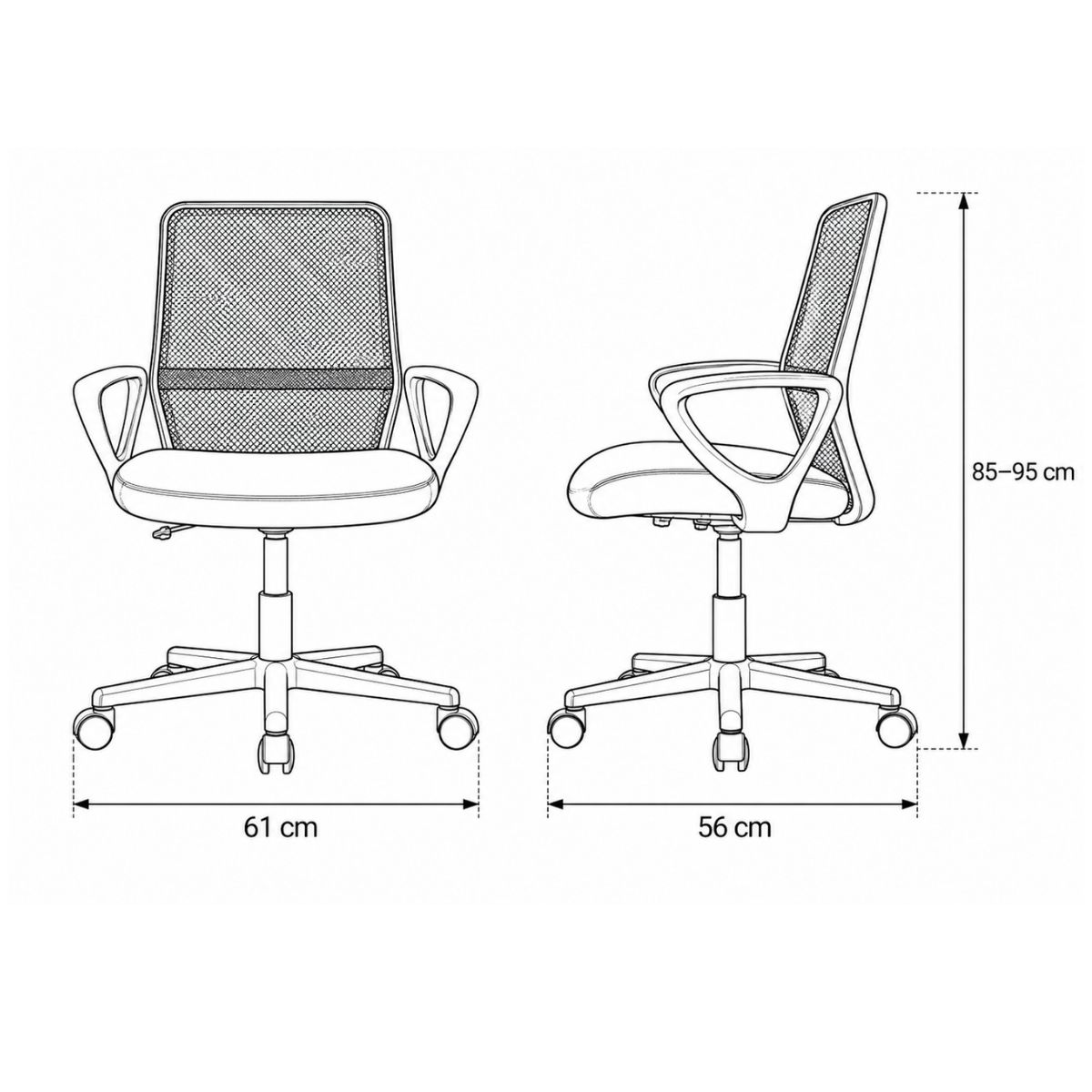 Silla de estudio AMELIA regulable con respaldo transpirable — imagen 2