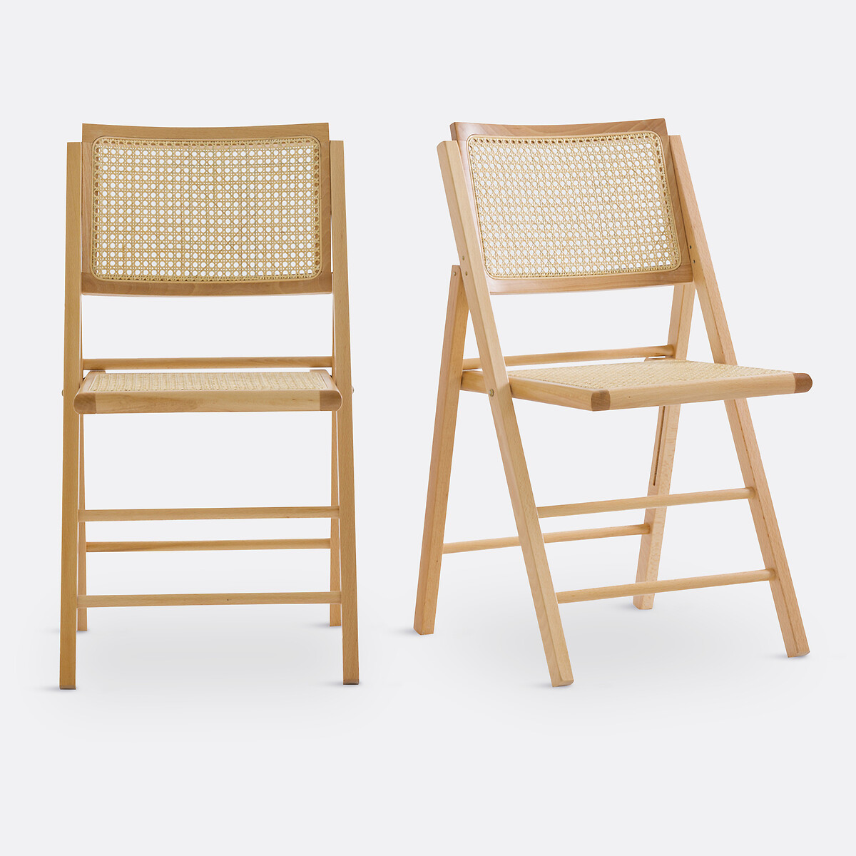Silla plegable ratán