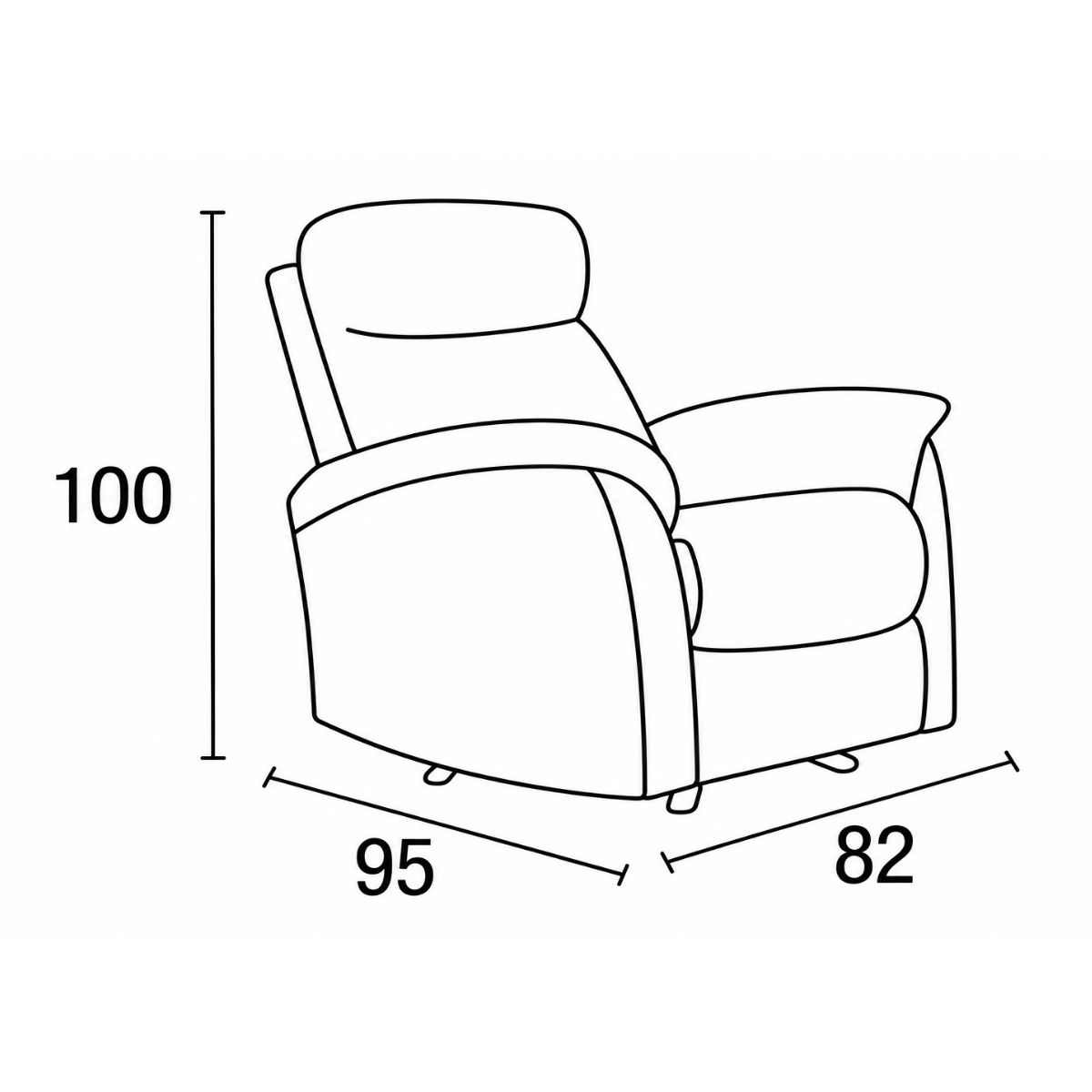 Sillón relax manual NAPOLES — imagen 4