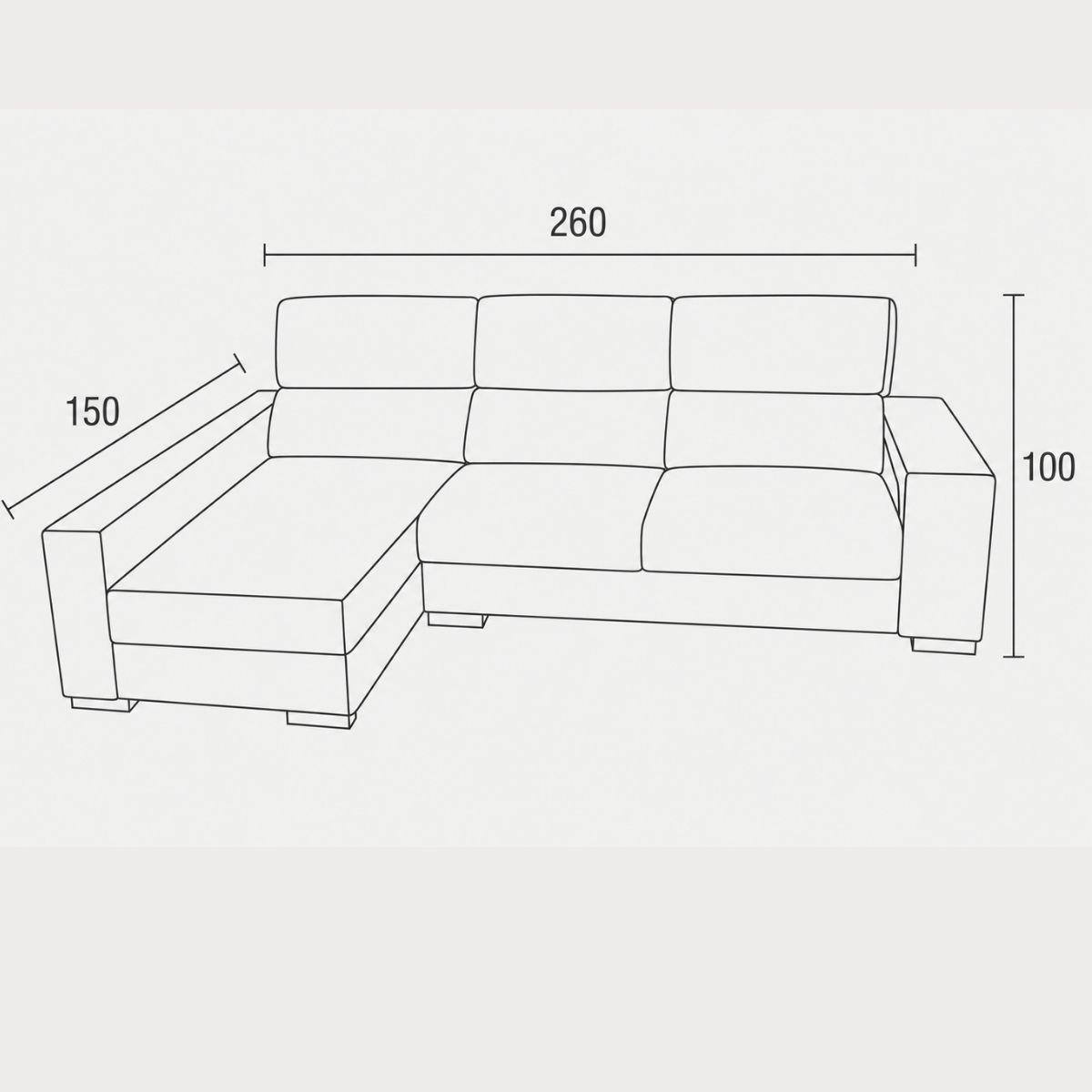 Sofá chaise longue ALBORAN con arcón — imagen 6