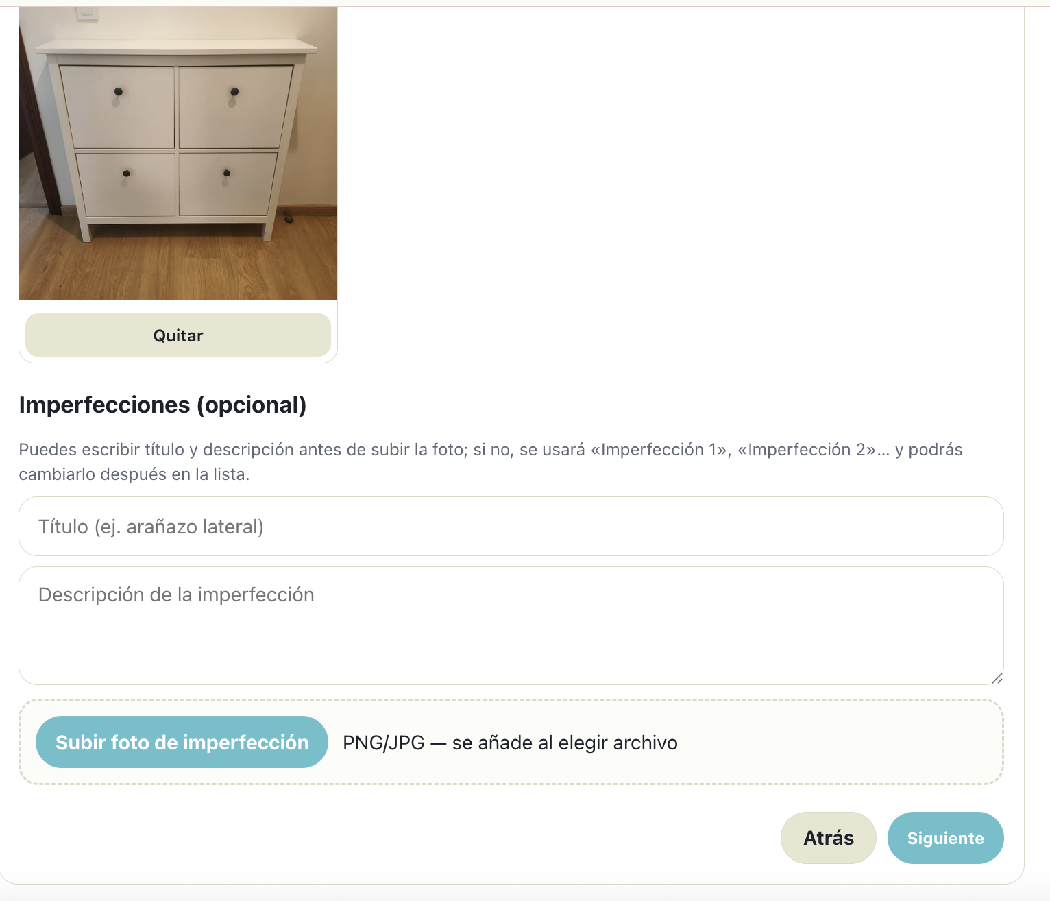 Arañazo lateral (imperfección de Zapatero Ikea Stall 4 compartimentos gris)