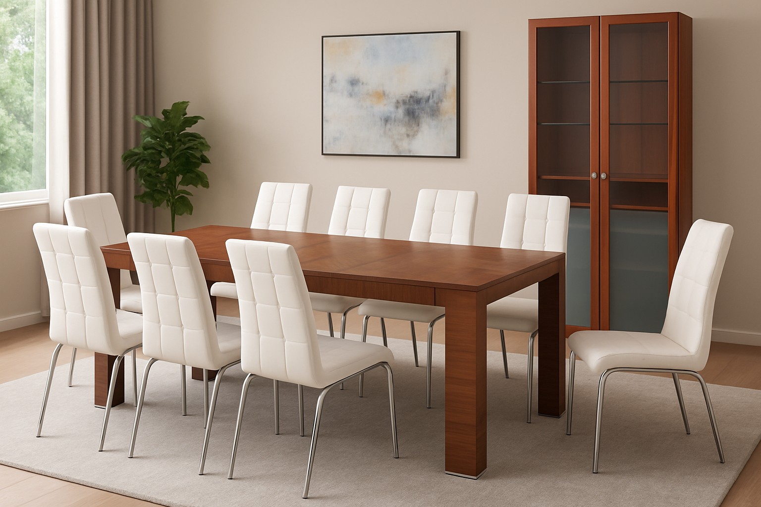 Comedor moderno en madera cálida