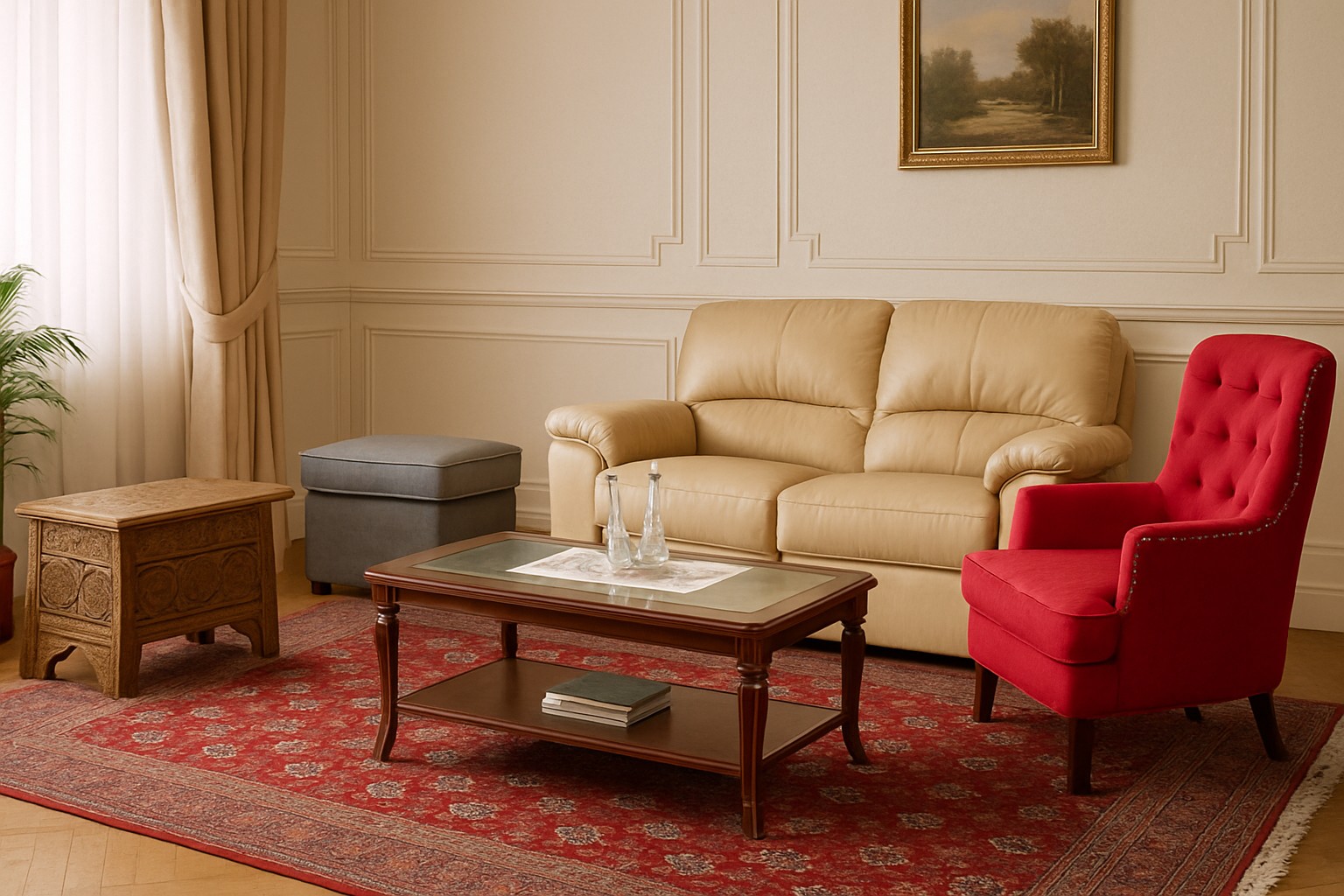 Salón clásico con carácter y elegancia