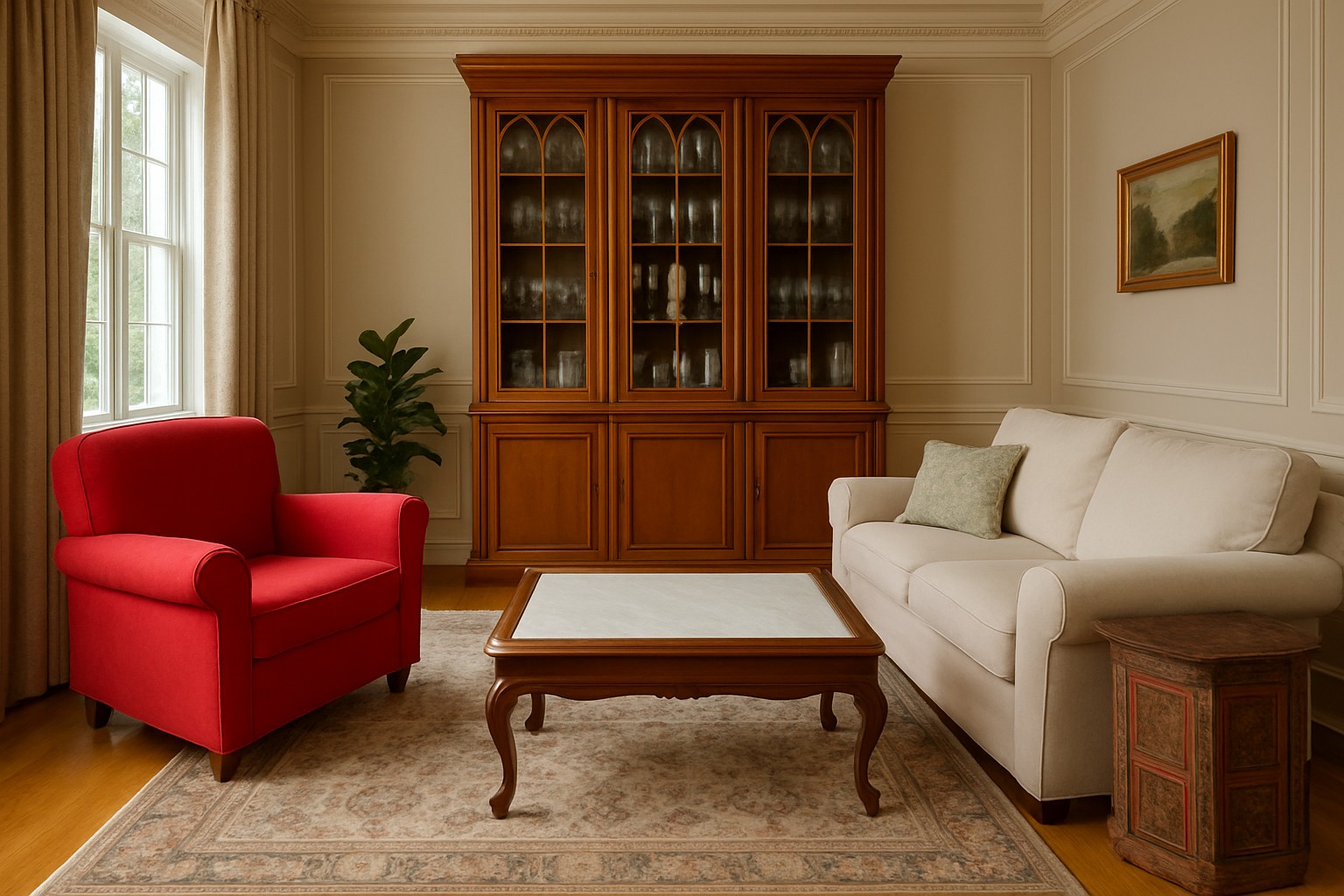 Salón clásico con carácter y elegancia